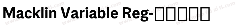 Macklin Variable Reg字体转换